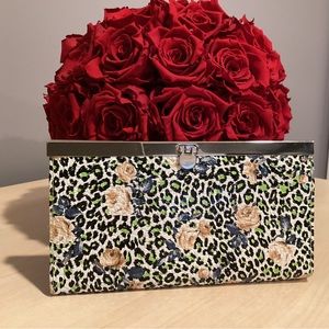 Flower Print Wallet/ Clutch
